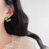 Green Gradual Change Crystal Butterfly No Ear Piercings Ear Clips Small Fragrant Wind Sweet Temperament Earrings Mosquito Coil Disc Butterfly Earrings