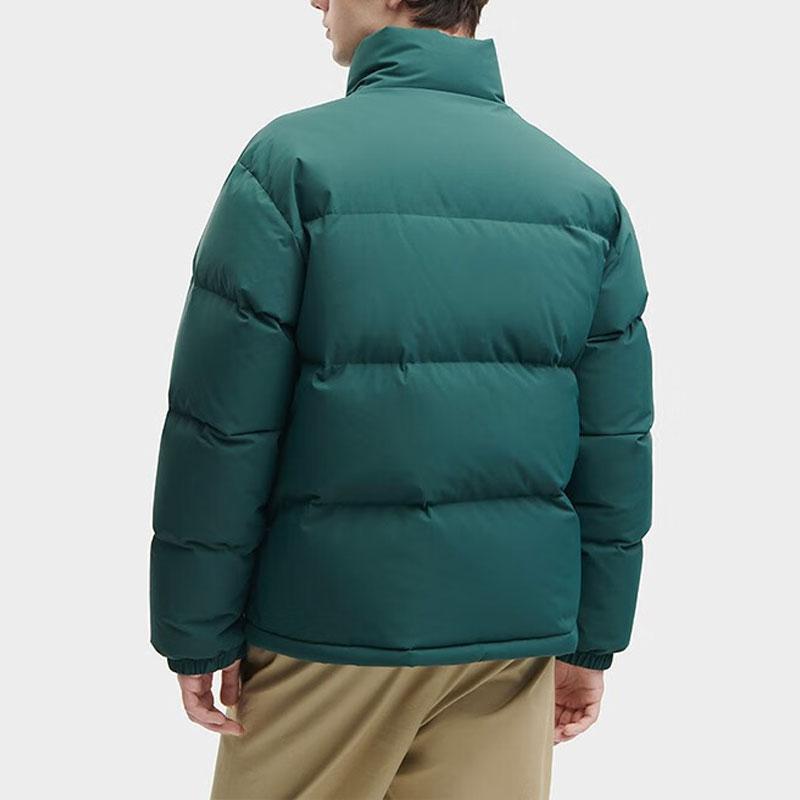 Fila Letter Logo Printed Lined Loose Thick Warm Jacket Down Coat Unisex Jackets Show-Peak-Green F51U349901F-GN