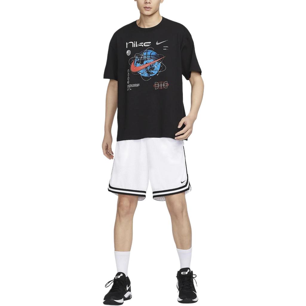 Nike Air Max 90 Letter Logo Print Round Neck Short Sleeve T-Shirt Men Tops Black FV8419-010