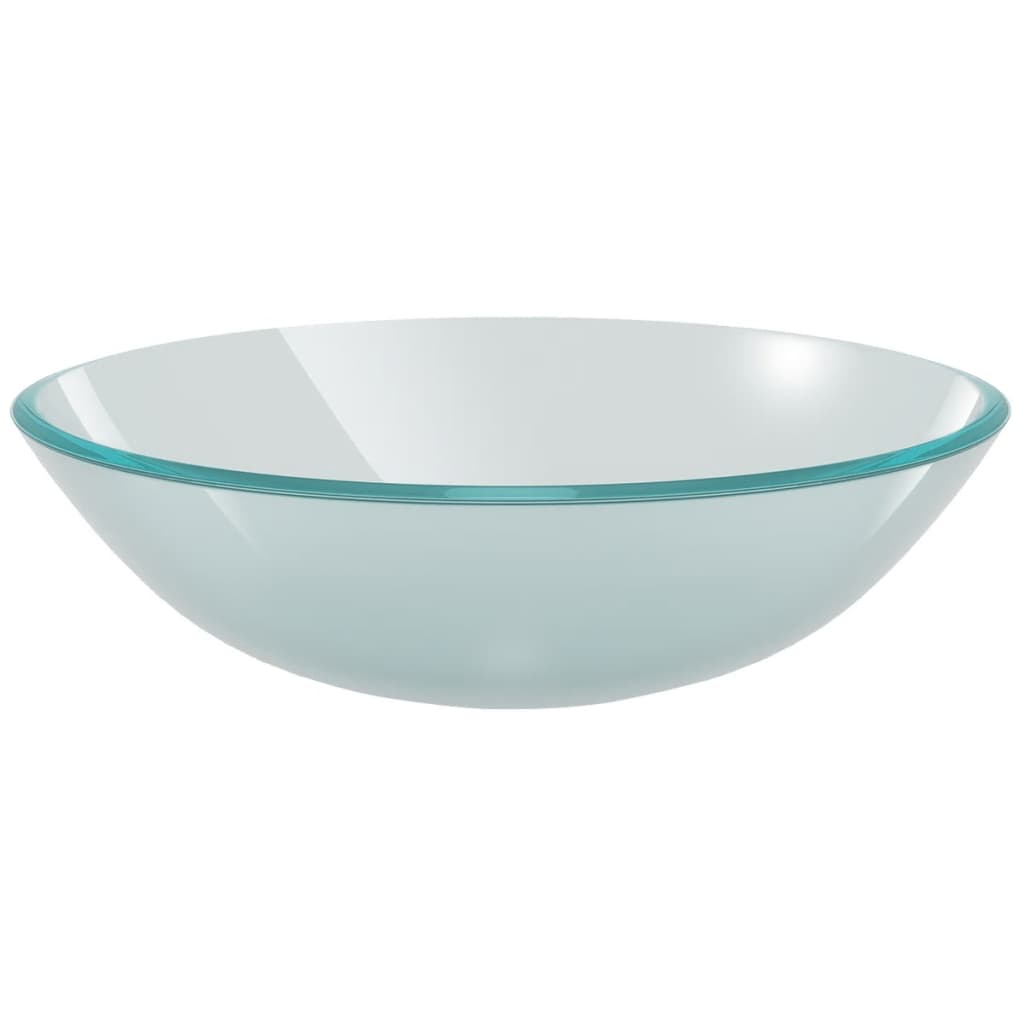 Gehärtetes Glas Waschbecken 42 cm Mattes Finish