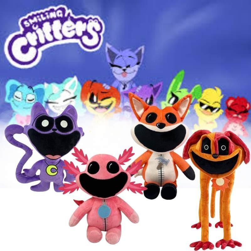 Smiling Critters Lila Katze Monster Plüschtier Im Furchteinflößenden Spielstil 30cm