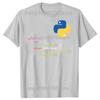 Funny Motivational Python programming T-shirts Men Women's Fashion Oversized Tshirt 100% Cotton Loose C++ Coder Computer T Shirt
