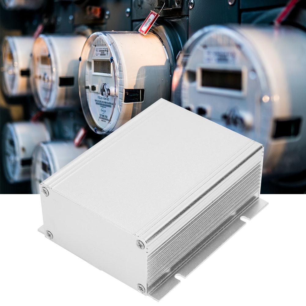 Silver White Aluminum Printed Circuit Board Instrument Box Enclosure Electronic Project Case