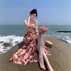 Maldives Seaside Vacation Beach Skirt Hainan Sanya Vacation Super Fairy Thin Skirt Suspender Dress