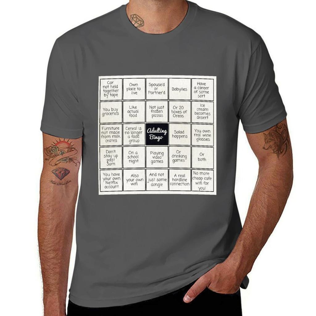 Adulting Bingo TShirt Large Size Breathable Tee