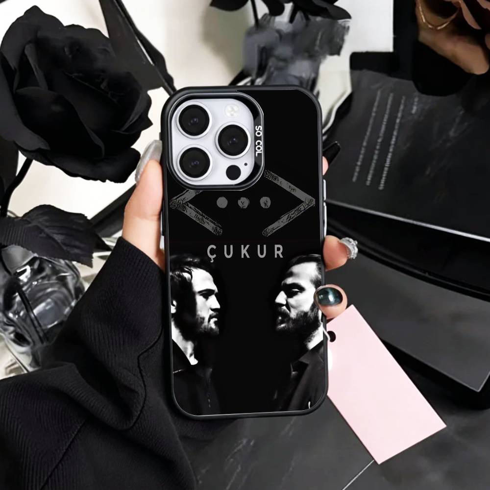 C-Cukur TV Series The Pit Phone Case For iPhone17,16,15,14,13,12,11 Plus,Pro Max Colored Silver Plated Inside Cover