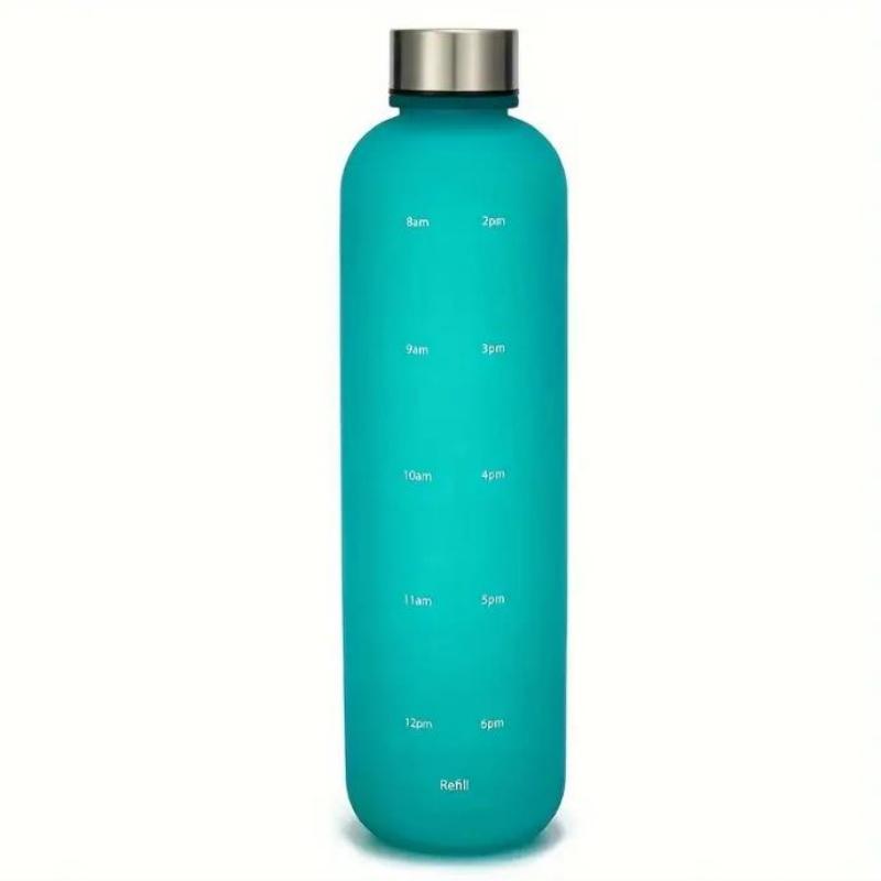 Sport-Wasserflasche mit Farbverlauf und Messskala, Auslaufsicher, Tragbar, Schmaler Hals, Verschließbar, BPA-freies PC-Material - Für Fitness