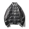 Sleeve Sports Patchwork Lightweight Down Jacket Men's Autumn and Winter Baseball Uniform Jacket Foreign Trade Men's Clothing Cotton-padded Jacket