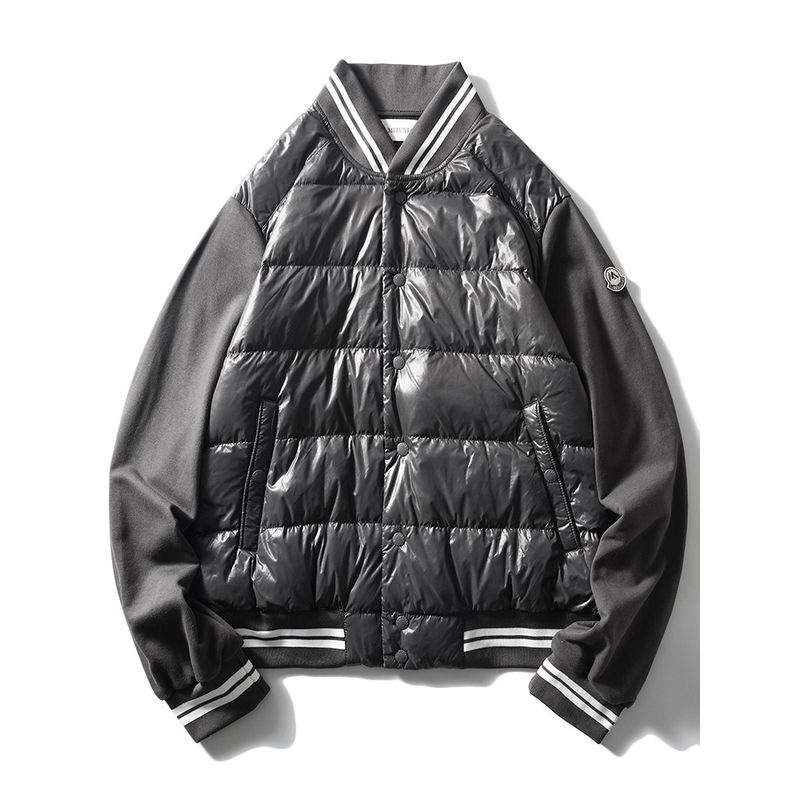 Sleeve Sports Patchwork Lightweight Down Jacket Men's Autumn and Winter Baseball Uniform Jacket Foreign Trade Men's Clothing Cotton-padded Jacket