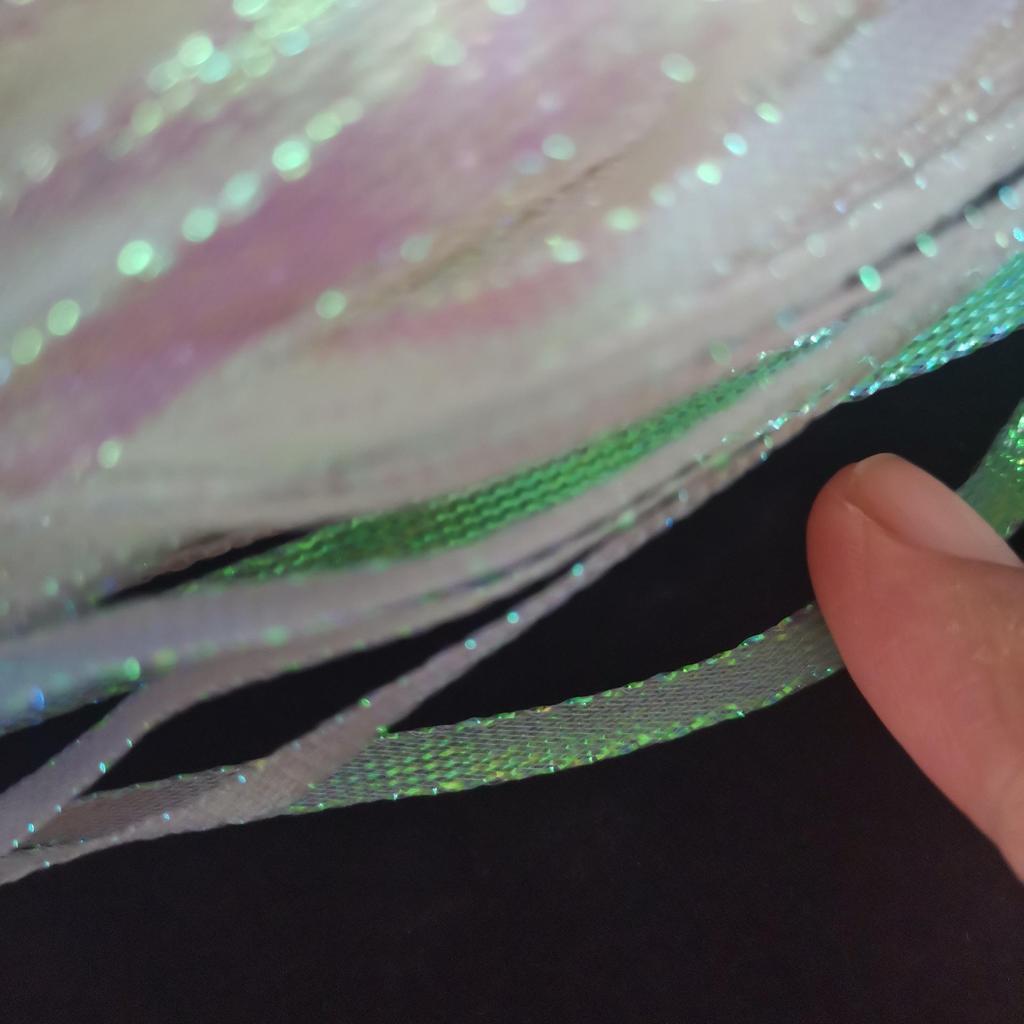 5MM Wide Colorful Shimmering Ribbon for Fly Tying, 100m Bundle - Perfect for Artificial Shrimp Lures
