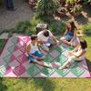 Tappeto da Esterno per Terrazza Durevole Lavabile in Macchina Tappeto in Lino Pieghevole Portatile Tappetino per Camper Campeggio Picnic