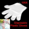 100pcs Plastic Disposable Gloves Transparent Food Handling Gloves for Bulk Food Kitchen Cooking