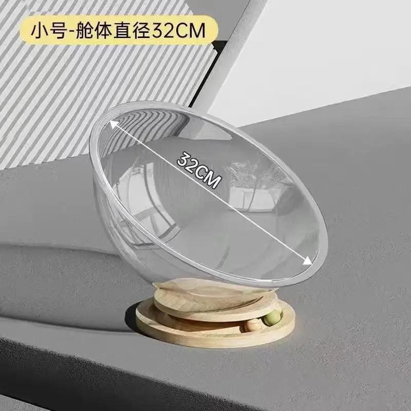 

Transparent Space Capsule Cats Nest Durable Cat Beds Sleeping Tree House Furnitures Easy Clean Pet Products Accessories