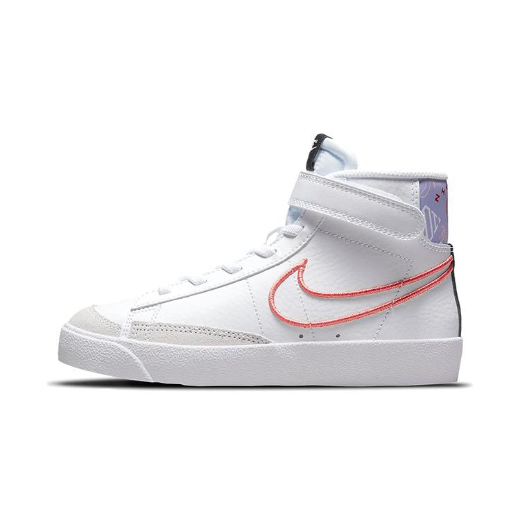 Новые износостойкие нескользящие полувысокие кеды для скейтборда Nike Blazer 77 SE, белые, серые, фиолетовые, для детей 3-7 лет, DJ0266-100