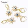 Nouvelles Boucles d'Oreilles Créoles Pendantes Œil du Mal en Zirconium de Luxe Pour Femmes Laiton Œil Turc Grec Boucles d'Oreilles Pendantes Bijoux Cadeau de Fête