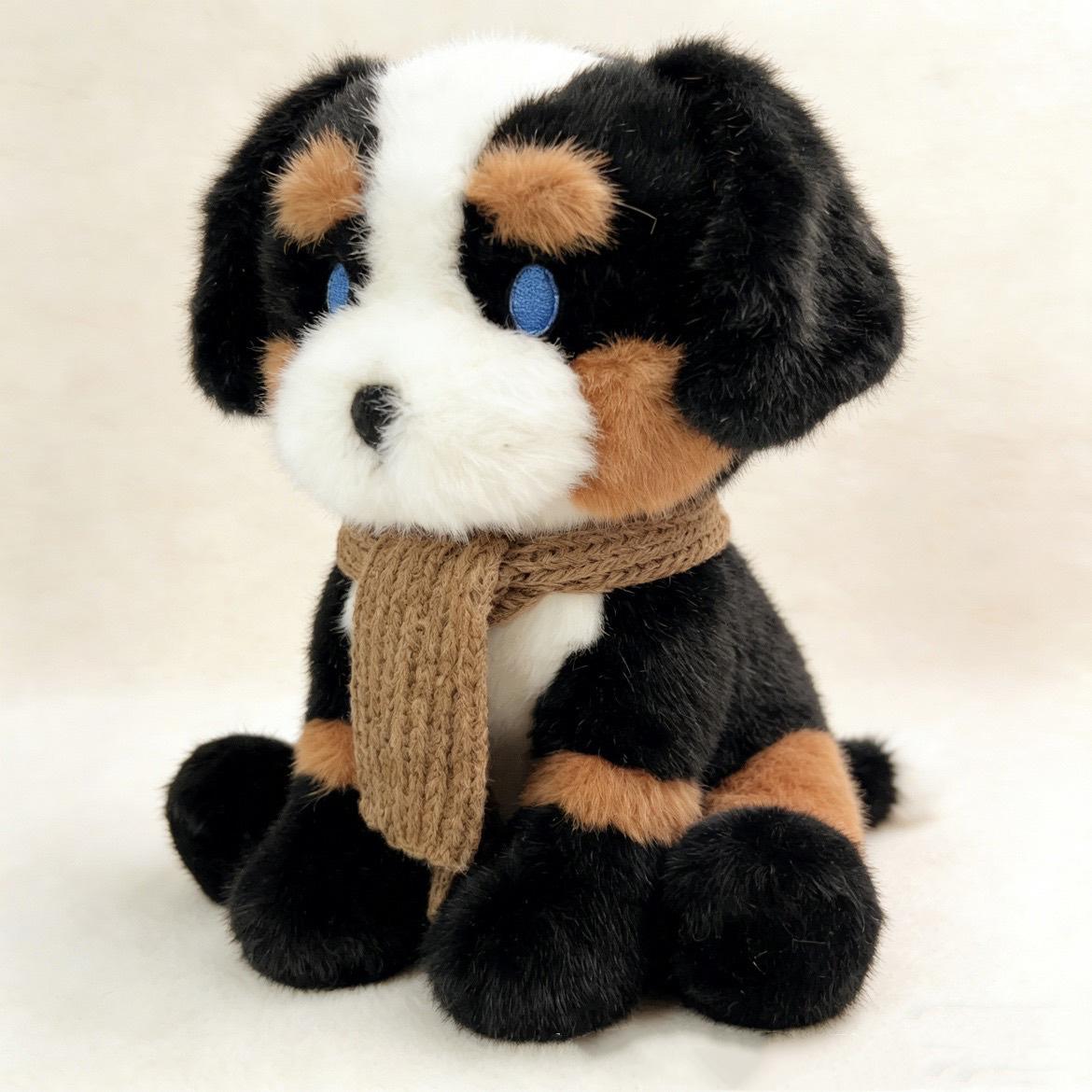 

Bernese Mountain Dog scarf Plushie Stuffed Wild Animals Lifelike Doll Home Decor Toys Simulated Dog Doll Kids Birthday Xmas Gift 30cm