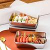 Stainless Steel Lunch Box with Transparent Lid Leakproof Food Container for Cheese Deli Meat Fruits Oven Baking Picnics Raised Bottom Patterns Food