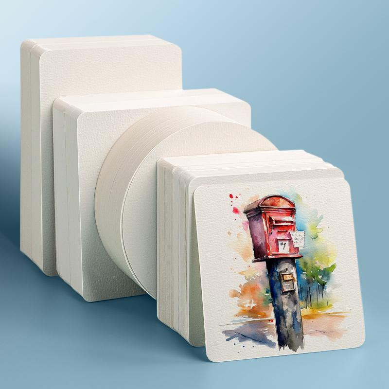 20/40/50/60/100 sheets Square/Round Watercolor Paper Professional Water Color Paper Postcard For Painting School Supplies