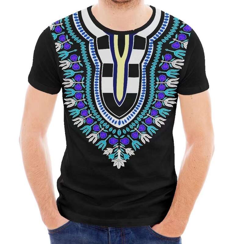Men's casual top men's striped T-shirt