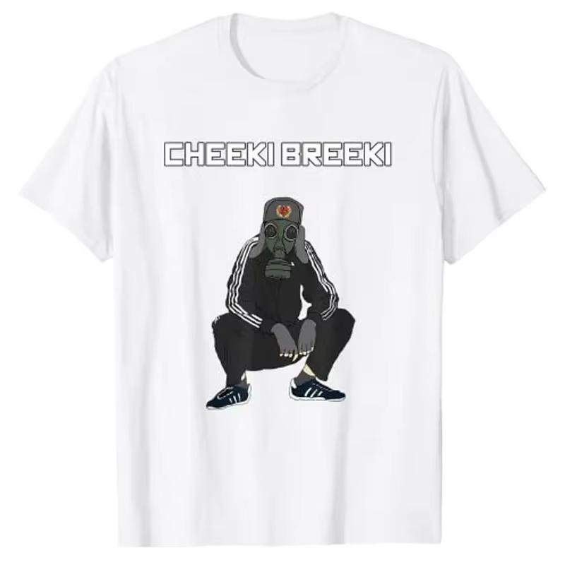 2025 Cheeki Breeki Gopnik Slawenstil Lustiger Gamer Stalker T-Shirt Humor Lustiges Grafik-T-Shirt Oberteile Herren Kleidung Personalisierte Produkte