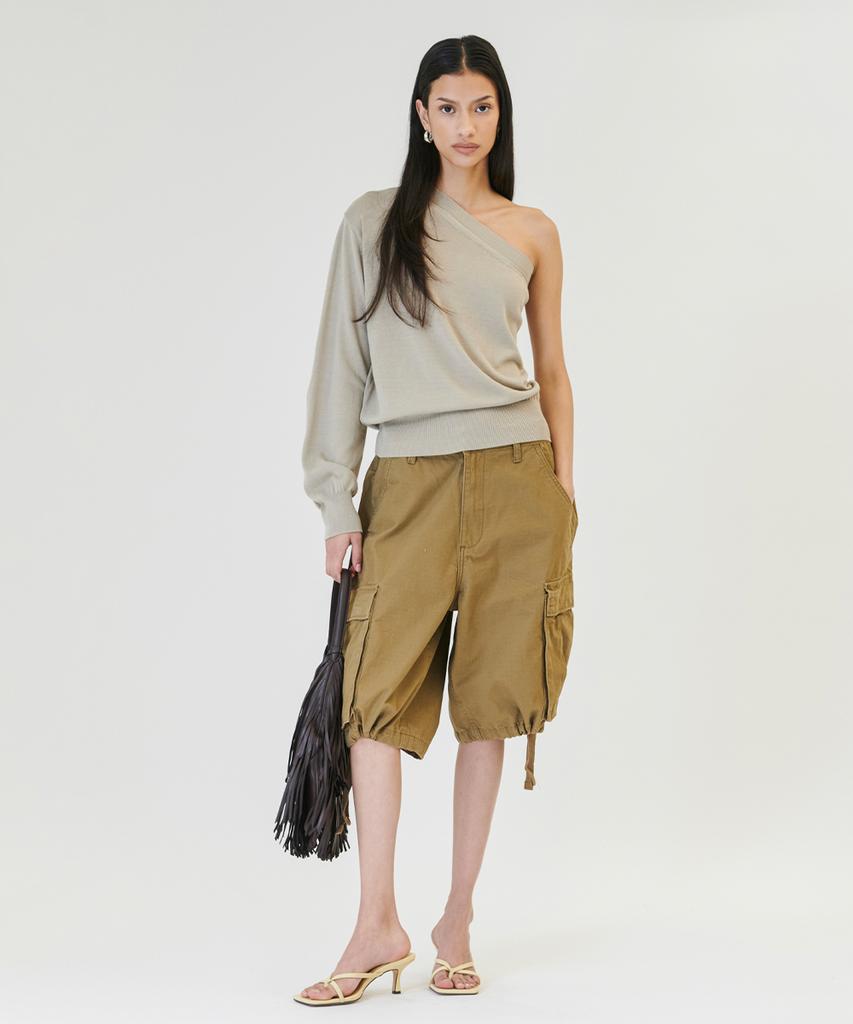 Peulojegteuweibeu Bamboo One-Shoulder Knitwear - 3 Colors