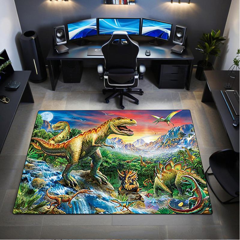 1Pc Dinosaur Rug - Home carpet Office Decorative Carpet For Living Room Bedroom Door Mat Floor Rug Computer Chair Area Rug