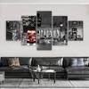 5 Pieces London Street View Posters Red Bus Landscape Canvas Paintings Wall Art for Living Room Pictures Modern Home Decoration
