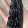 5String, Natural Stone Spinel Beads, Boho Black Loose Spacer Beads, 2mm, 3mm for DIY Necklace, Bracelet, Anklet Accessories Crafts, Beading 38cm
