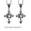 Cross Pendant Necklace Punk Choker Luminous Stone Necklace Hip Hop Clavicle Chain Necklace Gothic Jewelry for Egirl Eboy