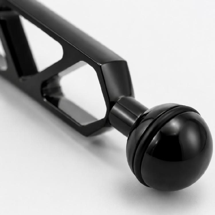Open-Frame Camera Light Extension Arm, 1in Double-Ball Aluminum Alloy Rigs Connector for Positioning Underwater, Strobe, and Video Lights