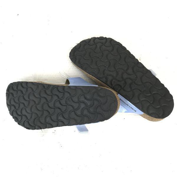 BIRKENSTOCK Comfort Leather Sandals Cork 22.5 35 Light Blue Made in Germany Shoes Sandal