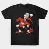 Men Black Print T-shirt Miami Mascot Hurricanes No-Cut Transfer Paper Print Cotton Tshirt