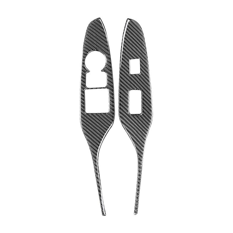 For Mazda MX-5 ND Miata 2016-22 MX5 Roadster Door Armrest Switch Window Lift Button Control Panel Carbon Fiber Interior Sticker