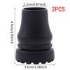 Rubber Pad Cap Non-Slip Walking Stick Crutch Cane Bottom Pads Cover Protector Climbing Hiking Trekking Pole Tip Black 16/19/22mm