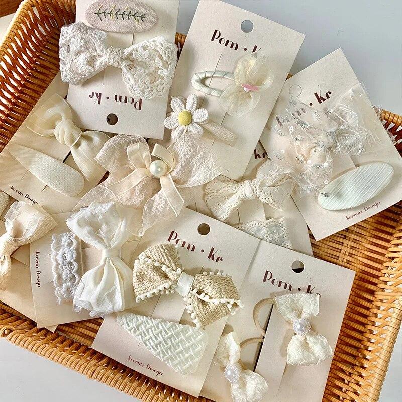 2Pcs Lace Baby Girl Hairpins Bow Korean Children Hairclip for Girls Gift Princess Kids Hair Accessories Baby Hair Clips