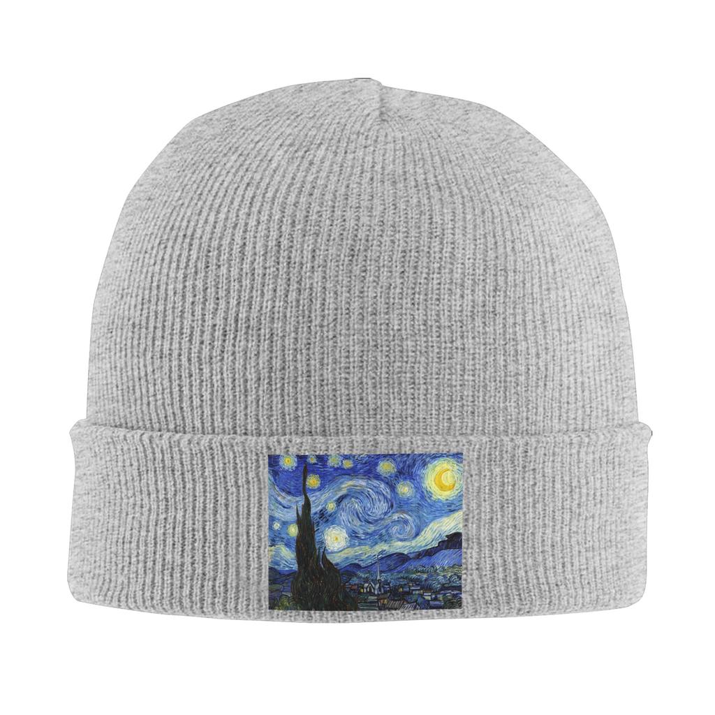 Starry Night Vincent Van Gogh Warm Knitted Cap Winter Knit Bonnet Hat Skullies Beanies Hip Hop Caps for Unisex
