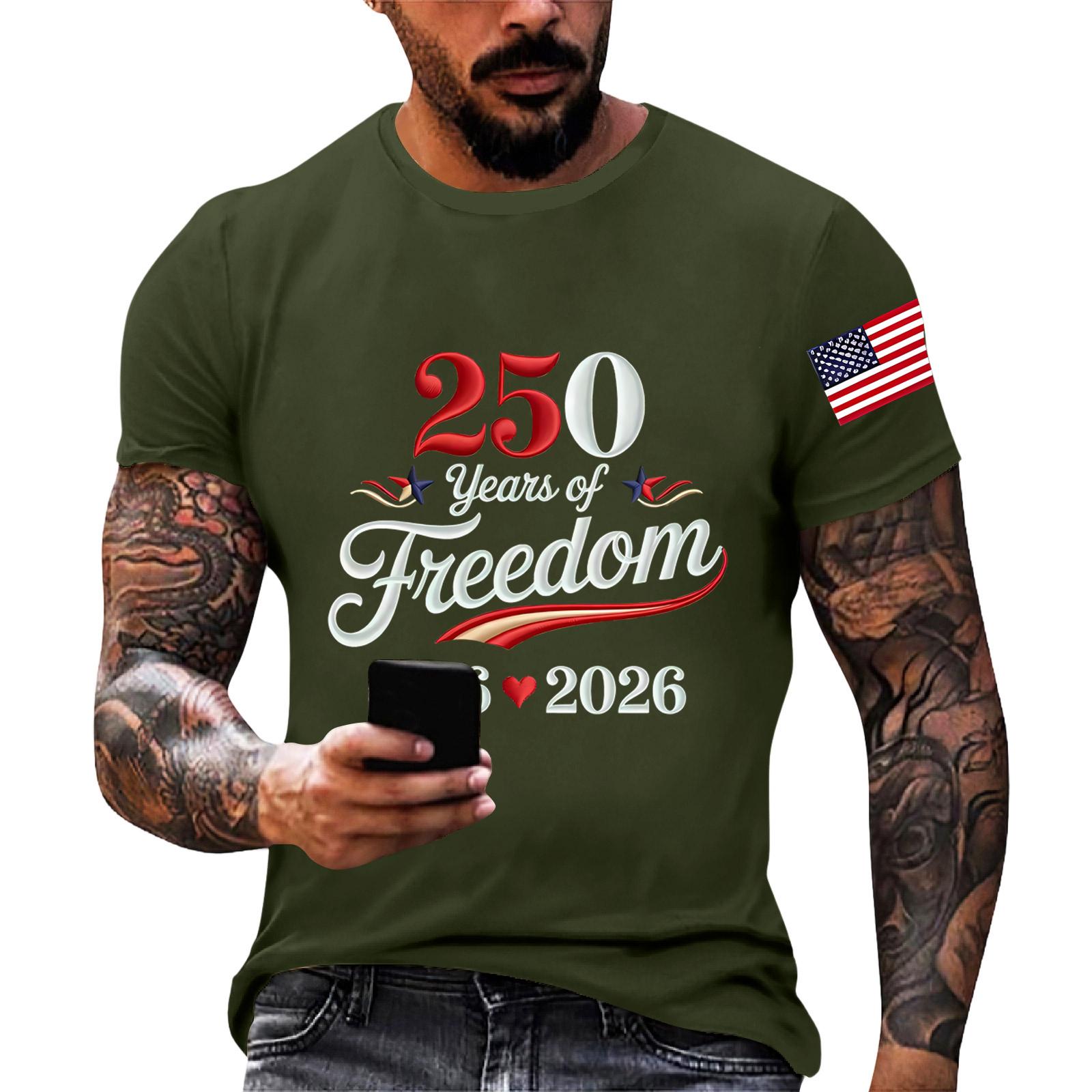 

250 Anniversary Usa Shirt 250Th Anniversary Usa Shirt Usa 250Th Anniversary Shirt 4th of July Shirts for Men Shirts for Men Flag Shirts for Men L армия зеленый