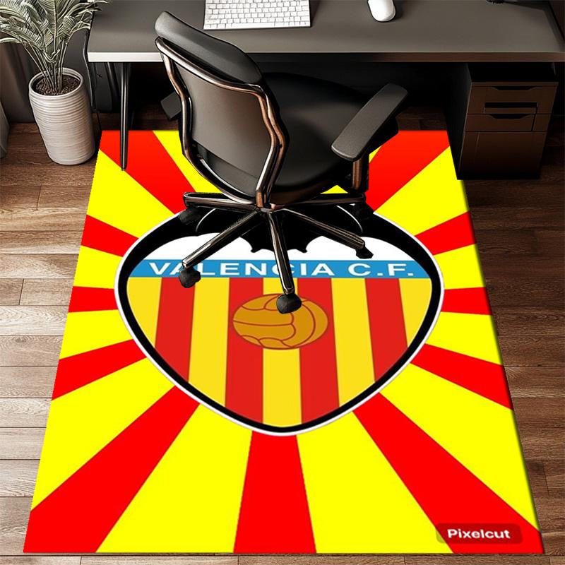 Valencia Cf Crest Design Rug Game Carpet, Floor Mat for Bedroom Living Room Entryway Rug, Home Decor Idea Gift for Christmas birthday
