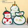 Coral Velvet Christmas Santa Claus Hand Towels Kitchen Absorbent Quick Drying Rag Cartoon Hand Towel