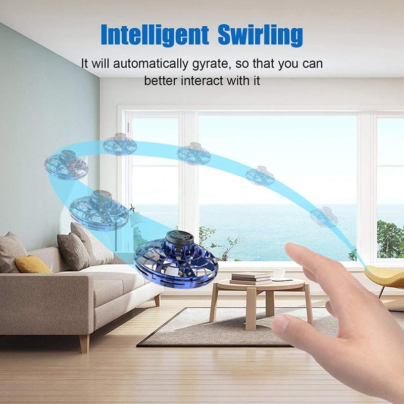 Flynova Led Ufo Flying Saucer Induction Aircraft Remote Control Mini Drone Toys Anti Gravity Spinning Top Gesture Suspended Gyro