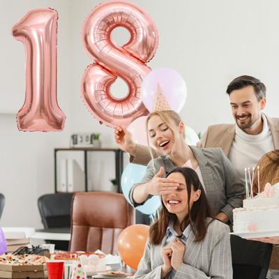 40 Inch Number Balloons Easy To Inflate Widely Used Foil Large Balloons