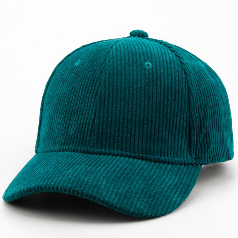 2021 Unisex Retro Corduroy Baseball Cap - Solid Color, Casual & Warm