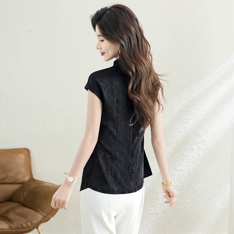 Women's New Chinese Style Stand-up Collar Slim-Fit Shirt