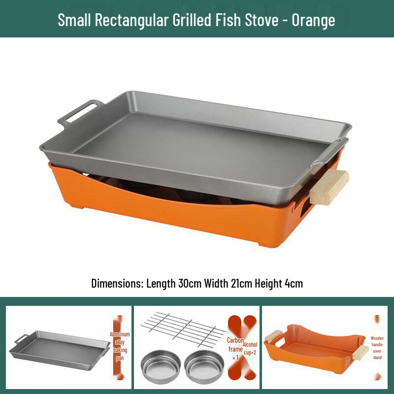 Commercial Aluminum Non-Stick Grilled Fish Pan