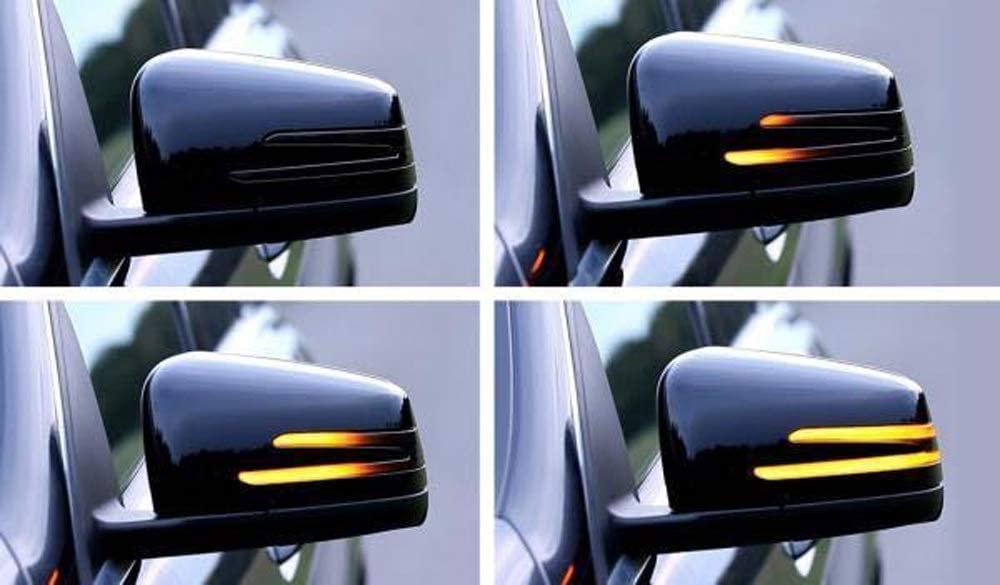 LED Flowing Door Mirrors with Flashing Switch and Dynamic Turn Signals for GLE GL and Smoked EU Certified Hotimp® Sequential/Normal W166, X166, G,