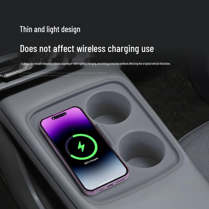 Leapmotor A10 Wireless Charger Anti-Slip Silicone Mat & Cup Holder Cover