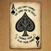 1Pc Iron Wall Art, "Ace of Spades" Playing Cards Design, Rustic Decor for Home Bar, Cafe - High-Quality Print for Room Decor