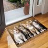 1Pcs Anti Fatigue Kitchen Rugs, Cute Cat Print Waterproof Non-Slip Thick Cushioned Mat Comfort Standing Mat
