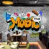 European Retro Graffiti 3d Mural Bar Industrial Decoration Wallpaper Restaurant Background Wall Paper Mural