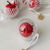 Cute red mini apple capsule keychain bag key ring
